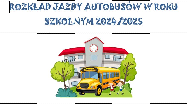 Rozkład jazdy autobusów w roku szkolnym 2024/2025